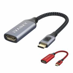 iVANKY VBK11(Grey & Black) VBK13(Red) 20cm USB-C to HDMI Adapter 4K/60Hz Displayport Alternate Mode ϊA_v^[ Thunderbolt 3