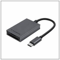 RAMPOW RCB31 Space Grey USB Type-C Card Reader USB 3.0 LED_@\ RpNg y ] SDJ[h Micro SDJ[h Windows Mac 