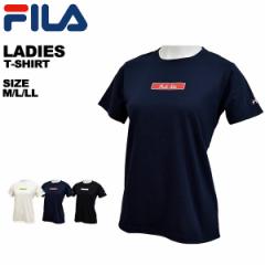 フィラ FILA レディース Tシャツ 半袖 トップス プリント 吸水速乾 UVカット 412-692 メール便も対応