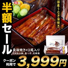 【半額クーポンで⇒3,999円！】 父の日 国産うなぎ蒲焼き 2尾セット ギフト 化粧箱入り タレ＆山椒・食べ方の説明書同封 鰻 ウナギ 贈答 