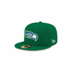 ニューエラ NEW ERA CAP メンズ キャップ 帽子 New Era Kelly Green Seattle Seahawks Omaha Throwback 59FIFTY Fitted Hat Kelly Green