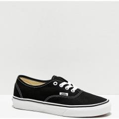 ヴァンズ VANS レディース スケートボード シューズ・靴 Vans Authentic Black and White Canvas Skate Shoes Black