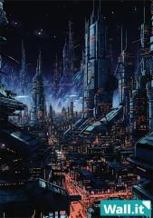 �yWall.it A4 �t�B�M���A�f�B�X�v���C�P�[�X��p�w�ʃf�U�C���V�[�g �c���z �����s�s �F�� SF �f�� ��i ���V�O