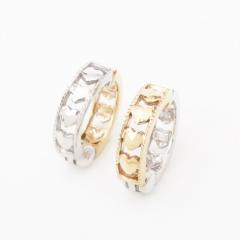 10���s�A�����O K10���o�[�V�u��  �c�[�J���[�n�[�g �C�������O ���K�i �C�G���[ �z���C�g