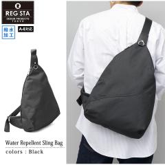 XOobO BLACK  REGiSTA@WATER REPELLENT SLING BAG (684)  @\I ʋ ʊw AEghA