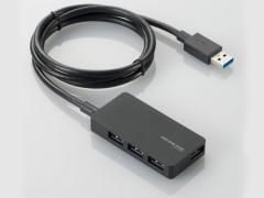 ELECOM  GR USB3.0nu ACA_v^t 4|[g ZtoXp[ ubN U3H-A408SBK  ubN (2362724)  