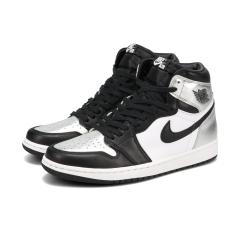 NIKE WMNS AIR JORDAN 1 RETRO HIGH OG BLACK/BLACK/METALLIC