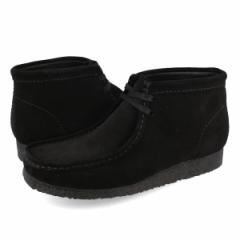 CLARKS WALLABEE BOOT BLACK SUEDE