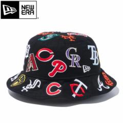 NEW ERA BUCKET01 TEAM LOGO ALL OVER MLB j[G oPbg01 `[S I[I[o[ MLB Y fB[X BLACK ubN 141