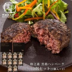 格之進 黒格 ハンバーグ 10個セット （5個入×2） 冷凍 黒毛和牛 送料無料 御歳暮 ギフト 御礼 agesugi_sgu