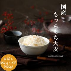 国内産 もっちもち 大麦 900g(450g×2袋)ポイント消化 お試し 雑穀米 もち麦の代わりに α化処理 メール便 500円ポッキリ