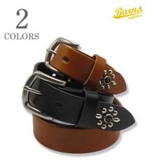 BARNS �o�[���Y �Ȗ؃��U�[|�T�}�[�I�C�����U�[|7�z�[��|�X�^�b�Y�x���g�w30mm LEATHER STUDS BELT�x�y�A���J�W�E�x���g�zLE-4343