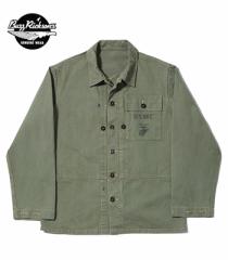BUZZ RICKSONS �o�Y���N�\���Y �w�����{�[��|���[�e�B���e�B�W���P�b�g�wU.S.M.C. M-1944 HERRINGBONE UTILITY JACKET�x�y�~���^���[�E��