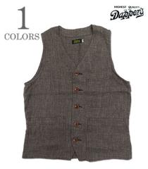 Dappers �_�b�p�[�Y ���l���V���N�V�����u���[|���[�N�x�X�g�wClassical Linen Work Vest�x�y�A���J�W�E���[�N�z1787