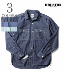 HOUSTON q[Xg |Vu[|[NVcwUSA COTTON CHAMBRAY WORK SHIRTxyAJWE[Nz40697