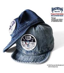 HOUSTON�~PEANUTS �q���[�X�g�� 12oz.�f�j��|�A�[�~�[�L���b�v|���[�N�L���b�v|SNOOPY�wDENIM ARMY CAP ASTRONAUTS�x�y�A���J�W�E�~���^