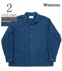 WORKERS [J[Y |5oz.Vu[|I[vJ[VcwOpen Collar Shirt,ChambrayxyAJWE[Nz24s-2-ocs