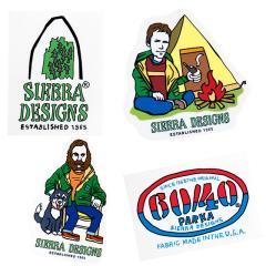 SIERRA DESIGNS �V�G���f�U�C���Y POP STICKER �X�e�b�J�[ �ʒ� L�T�C�Y 4���Z�b�g