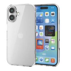 �G���R���@ELECOM�@iPhone 16(6.1�C���`)�n�C�u���b�h�P�[�X �N���A�@PMCA24AHVCKCR