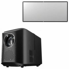 AREA@~[XLEDvWFN^[tbN100C`ȈՃXN[Zbg LED PROJECTOR4 SET ubN@MS-PJHD04ST-BK