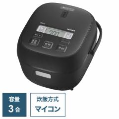 タイガー TIGER 炊飯器 3合 炊き立て マイコン マットブラック 炊飯ジャー JBS-A055