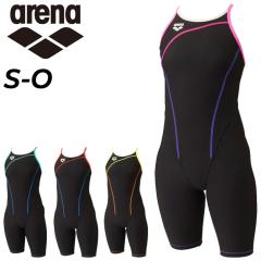 アリーナ 女性用 競泳水着 ハーフスパッツ（ブラック/レッド・サイズ