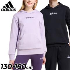 �A�f�B�_�X �L�b�Y �X�E�F�b�g �p�[�J�[ ���t���[�X adidas J ESS LIN �X�E�F�b�g�t�[�f�B �v���I�[�o�[ 130-160cm �q���� �L�b�Y�E�F�A 