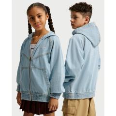 �i�C�L �f�j�� �W���P�b�g �L�b�Y �W���j�A NIKE �t���W�b�v �t�[�f�B 130-160cm �q���� ���� �t�[�h�t�� �A�E�^�[ �I�[�o�[�T�C�Y ���S