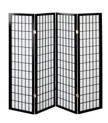 弘益 和風衝立4連 こだま 高さ150cm JP-和風衝立4連(BK)