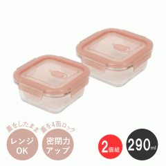 �ۑ��e�� 290ml 2�g �ϔM�K���X �d�q�����W �I�[�u�� �H��@ �① �Ⓚ �p�^ �K���X HB-5957�~2 ���ٓ��� ������ ���u�� �ۑ� �Z�b