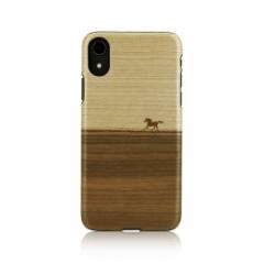 iPhone XR ケース天然木 Man&Wood Mustang（マンアンドウッド マスタング）アイフォン カバー 木製 お取り寄せ