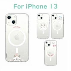 iPhone 13 6.1 ケース abbi Friends アイフォン13 5G シンプル 防塵 ソフト TPU 背面カバー ターチャンMagsafe対応 お取り寄せ
