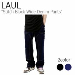 E pc LAUL Stitch Block Wide Denim Pants Xeb` ubN Ch fj pc BLACK DENIM MA02WP4002 EFA