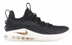 iCL Y Nike Lebron 15 XV Low obV Black/Metallic Gold/Phantom/Coral Stardust uPT [Jbg