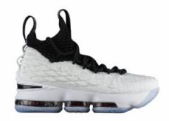 iCL LbY/fB[X uPT Nike LeBron 15 XV GS "Graffiti" obV White/Black/Black/University ~joX