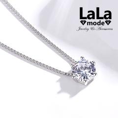 �l�b�N���X ���f�B�[�X �ꗱ�� �����X�g�[�� 0.8ct CZ�_�C�������h AAAA �L���[�r�b�N �W���R�j�A �嗱 CZ �_�C�������h �V���o�[925 �v