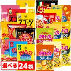 カルビー 湖池屋 ポテトチップス スナック菓子 レギュラーサイズ 組み合わせ選べる2ケース (24袋)