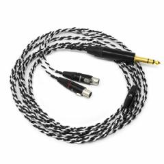 ( [:) AUDEZE I[fW[ Premium Black-Silver headphone cable for LCD (6.3mm WvO) yCBL-BL-1030z