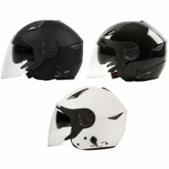 サンシェードシールド標準装備 ジェットヘルメット ダブルシールド装備(全3色)