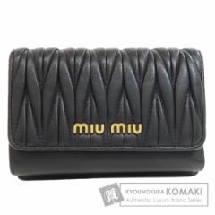ミュウミュウ MIUMIU マテラッセ 二つ折り財布(小銭入れあり) カーフ レディース 中古