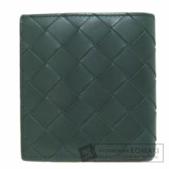 ボッテガヴェネタ BOTTEGA VENETA イントレチャート 二つ折り財布(小銭入れなし) レザー 中古