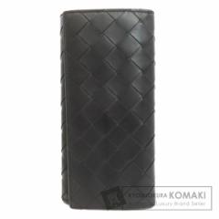 ボッテガヴェネタ BOTTEGA VENETA イントレチャート 長財布(小銭入れなし) カーフ 中古