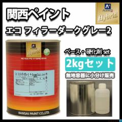 関西ペイント 2液　ダークグレー プラサフ 2kgセット/レタンPGハイブリッドエコフィラー2/自動車 ウレタン 塗料 サフェーサー
