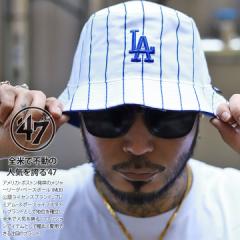 ドジャース 公式 LA ハット キャップ 白 コーデ 47 バケットハット バケハ 帽子 hat メンズ MLB Dodgers ロゴ 47brand フォーティセブン 