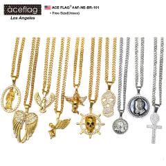 ACEFLAG �l�b�N���X �����Y ���f�B�[�X �t�ďH�~�p �S�[���h/�V���o�[ �G�[�X�t���b�O �약�`�F�[�� ���_ �G���W�F�� �C�� �v���C�n���h 