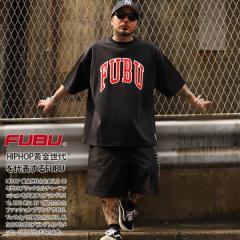 FUBU 上下セット 半袖 ブランド Tシャツ ハーフパンツ 上下 メンズ 春夏用 黒/白 大きいサイズ フブ セットアップ ナイロン ショートパン