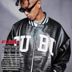 ラスト1点【20%OFF】FUBU アウター 長袖 スタジャン ブルゾン 人気 暖かい メンズ 黒 大きいサイズ フブ スタジアムジャンパー 防寒着 派