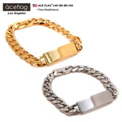 b�n �q�b�v�z�b�v �X�g���[�g�n �t�@�b�V���� �����Y ���f�B�[�X �u���X���b�g �yAF-BR-BR-006�z��ID PLATE CURBED CHAIN BRACELET�� �G