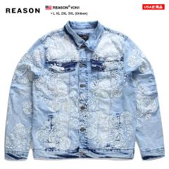 ���X�g1�_�y50%OFF�zREASON �A�E�^�[ �~ ���� G�W���� �f�j���W���P�b�g �����Y �C���f�B�S���C�g�u���[ �傫���T�C�Y ���[�Y�� �W�[�W��