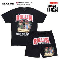 �c��͂��y40%OFF�zREASON �~ Cheech & Chong �㉺�Z�b�g ���� �u�����h T�V���c �n�[�t�p���c �����Y �� �傫���T�C�Y �`�[�`&�`���� �`